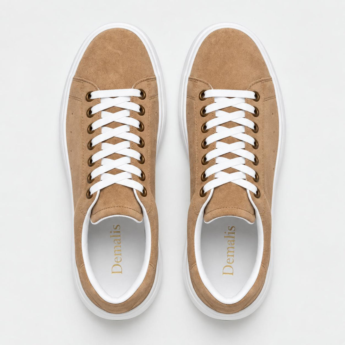 Pantofi sport bărbați PIELE INTOARSA naturală 4101 Culoare BEJ-ALB