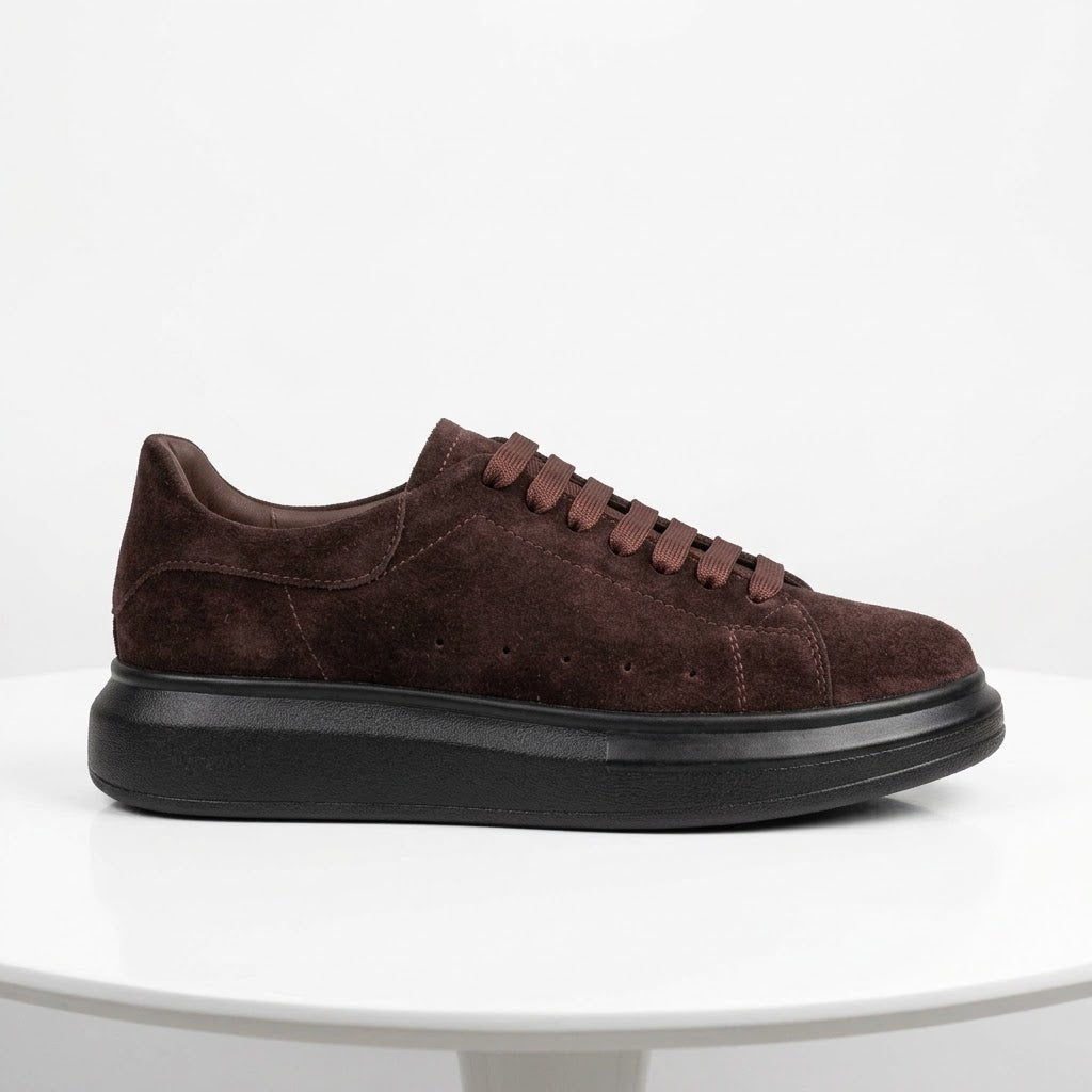 Pantofi damă PIELE INTOARSA naturală. COD 101 . culoare MARO CIOCOLATA