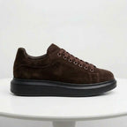 Pantofi sport bărbați PIELE INTOARSA naturală 4101 Culoare MARO CIOCOLATA