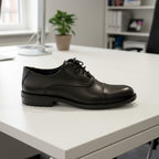 Pantofi bărbați din piele naturală l culoare  neagra l cod 1625