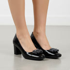 Pantofi eleganti dama din piele naturala lacuita l culoare negru l cod (Copy)