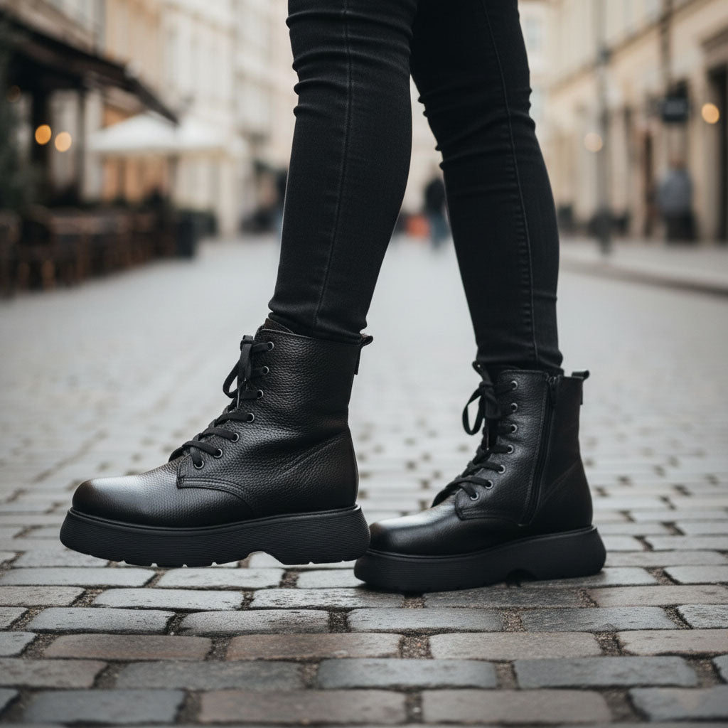 Ghete damă piele naturală 795 negru