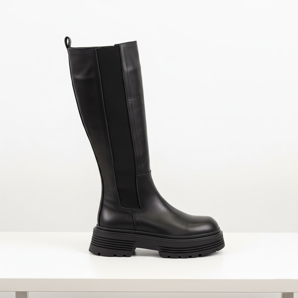 CIZME damă piele naturală l NEGRU I COD 212 T2317