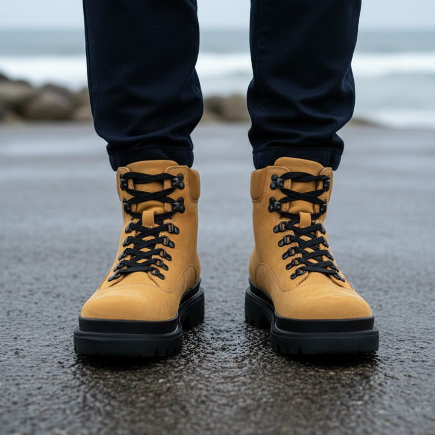 Bocanci, Ghete bărbați piele naturală | 881 galben canadian