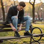 Pantofi sport bărbați piele naturală 467 negru