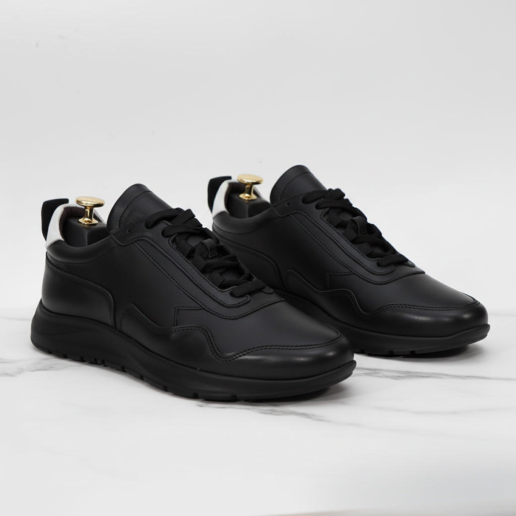 Pantofi sport bărbați piele naturală 467 negru