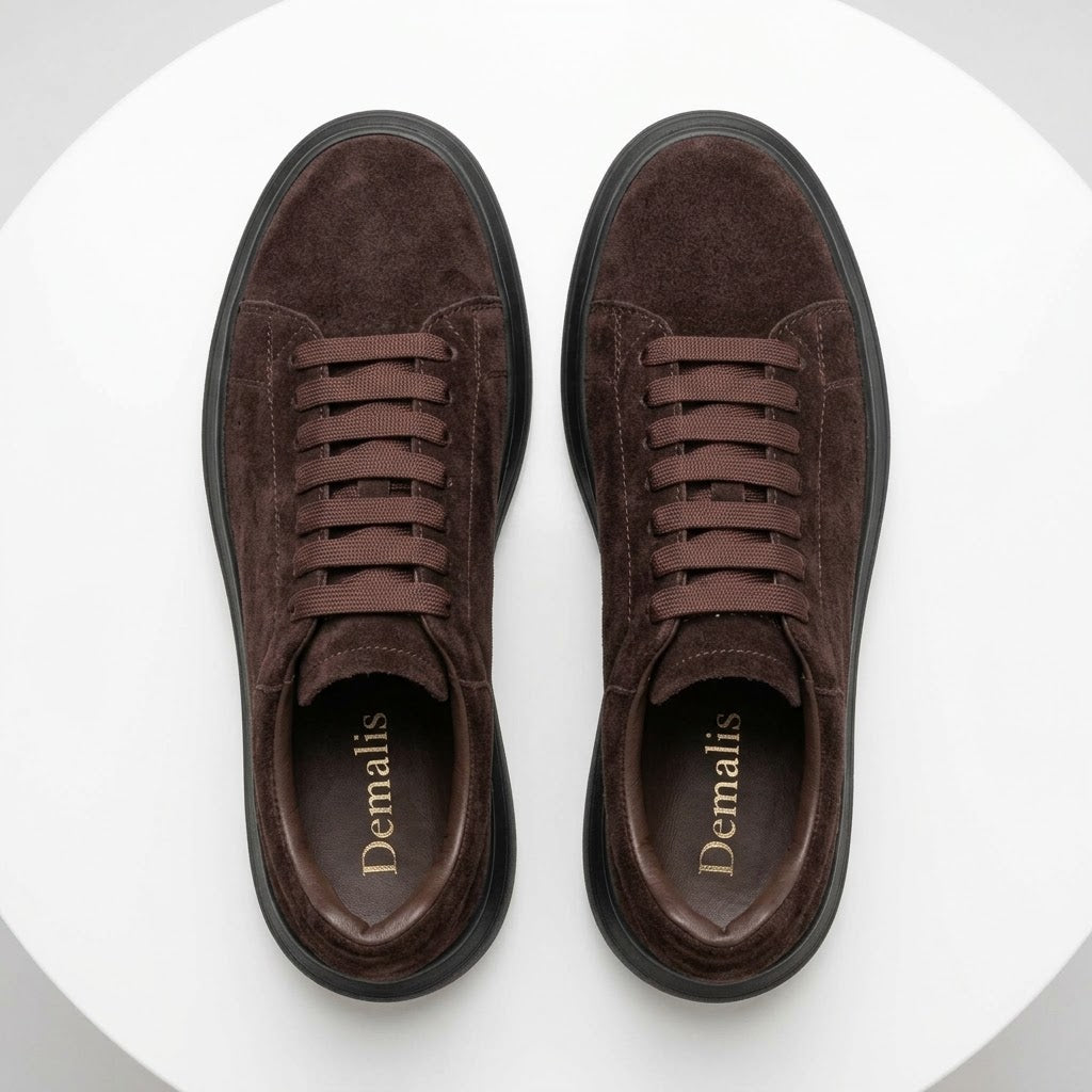 Pantofi damă PIELE INTOARSA naturală. COD 101 . culoare MARO CIOCOLATA