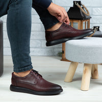 Pantofi Casual Barbati Piele Naturala 558 G Visiniu