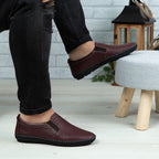 Mocasini Barbati Piele Naturala 600 Visiniu