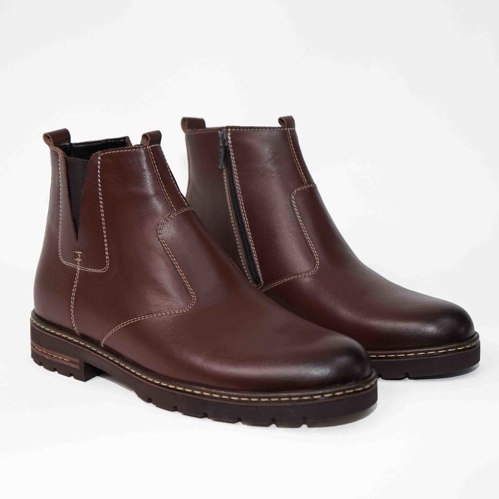 Ghete Barbati Piele Naturala C400 Maro