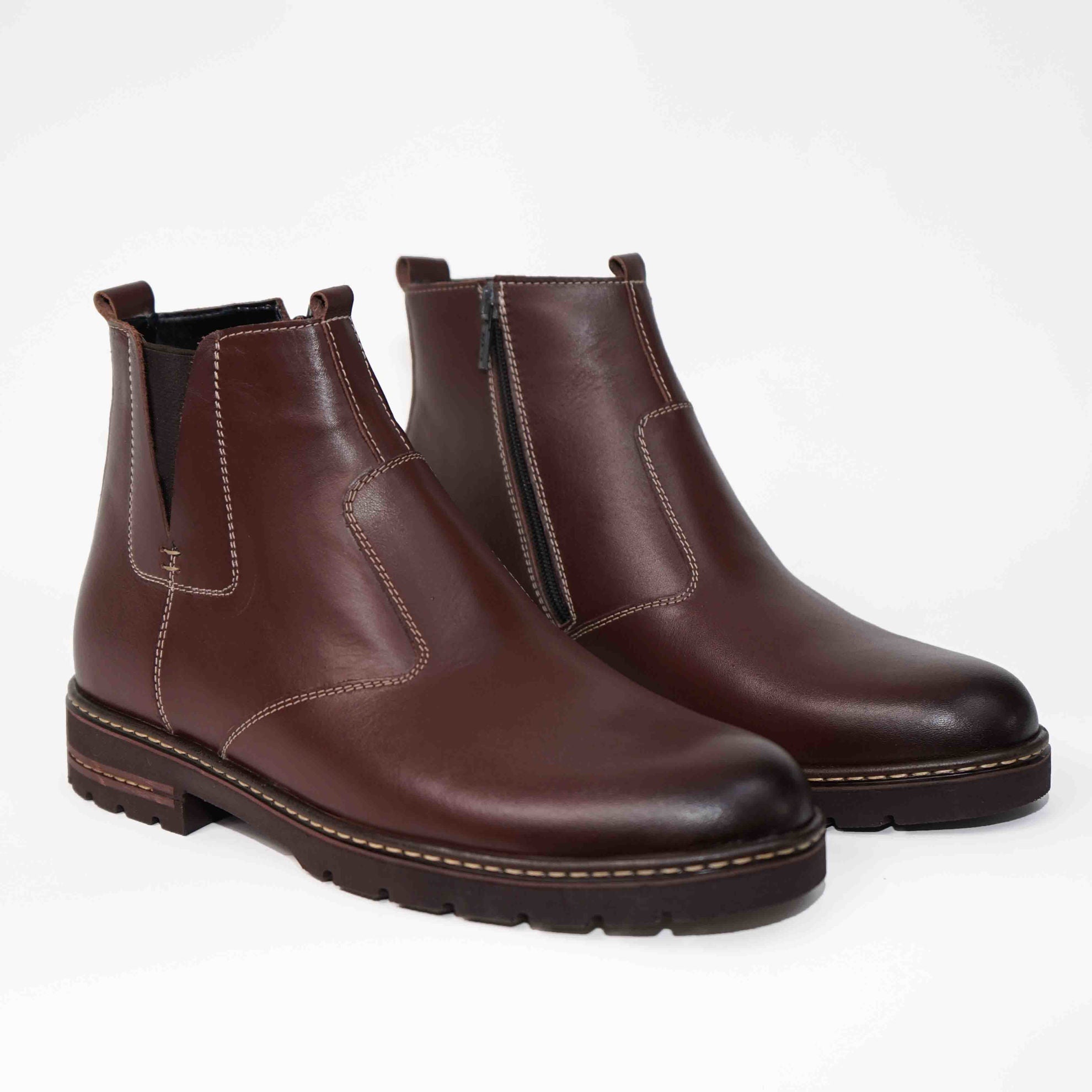 Ghete Barbati Piele Naturala C400 Maro