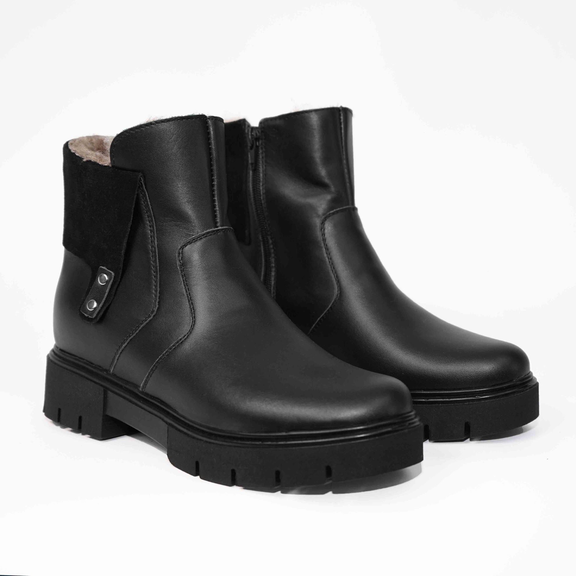 Ghete Dama Piele Naturala C742 Negru