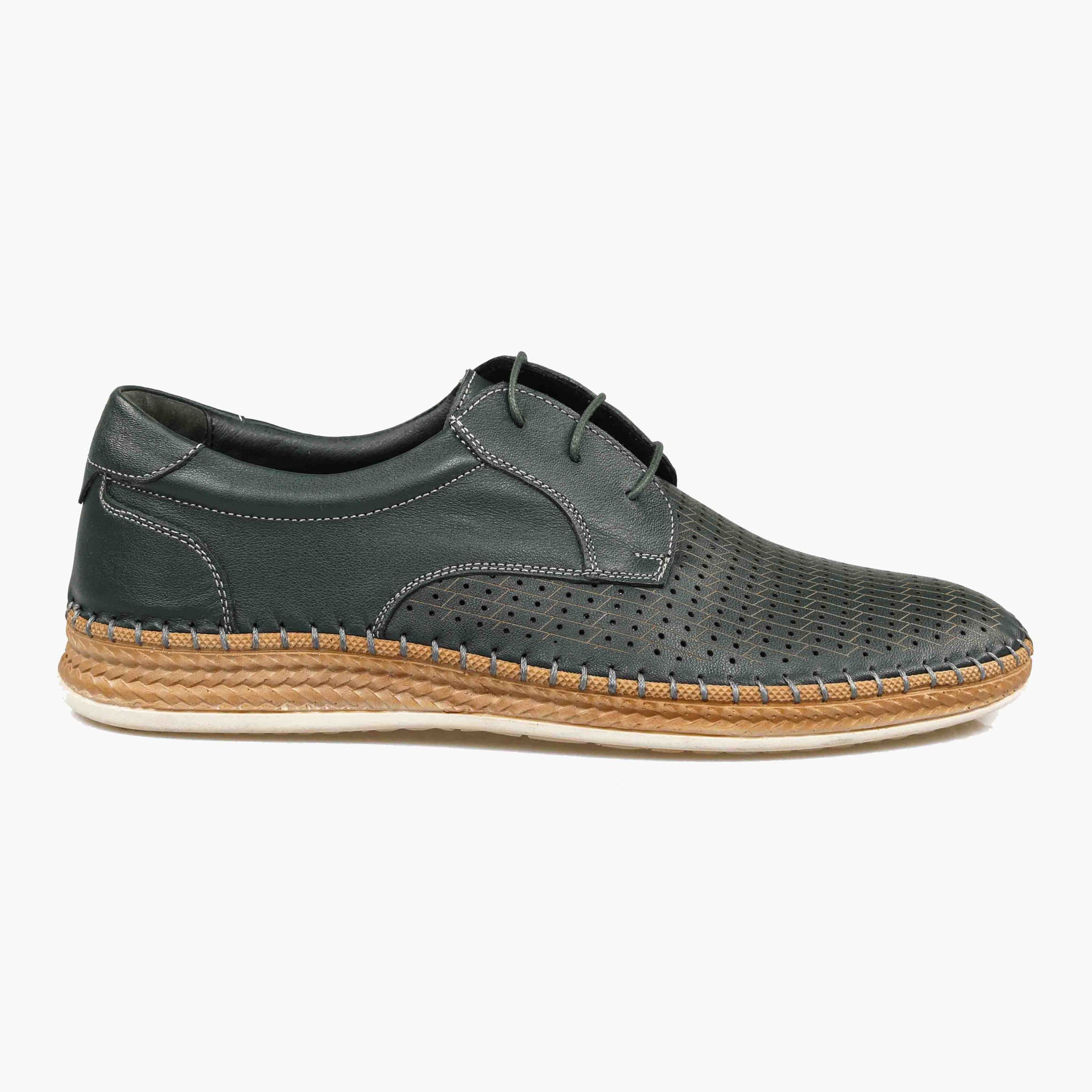 Pantofi Casual Barbati Piele Naturala 663 Verde