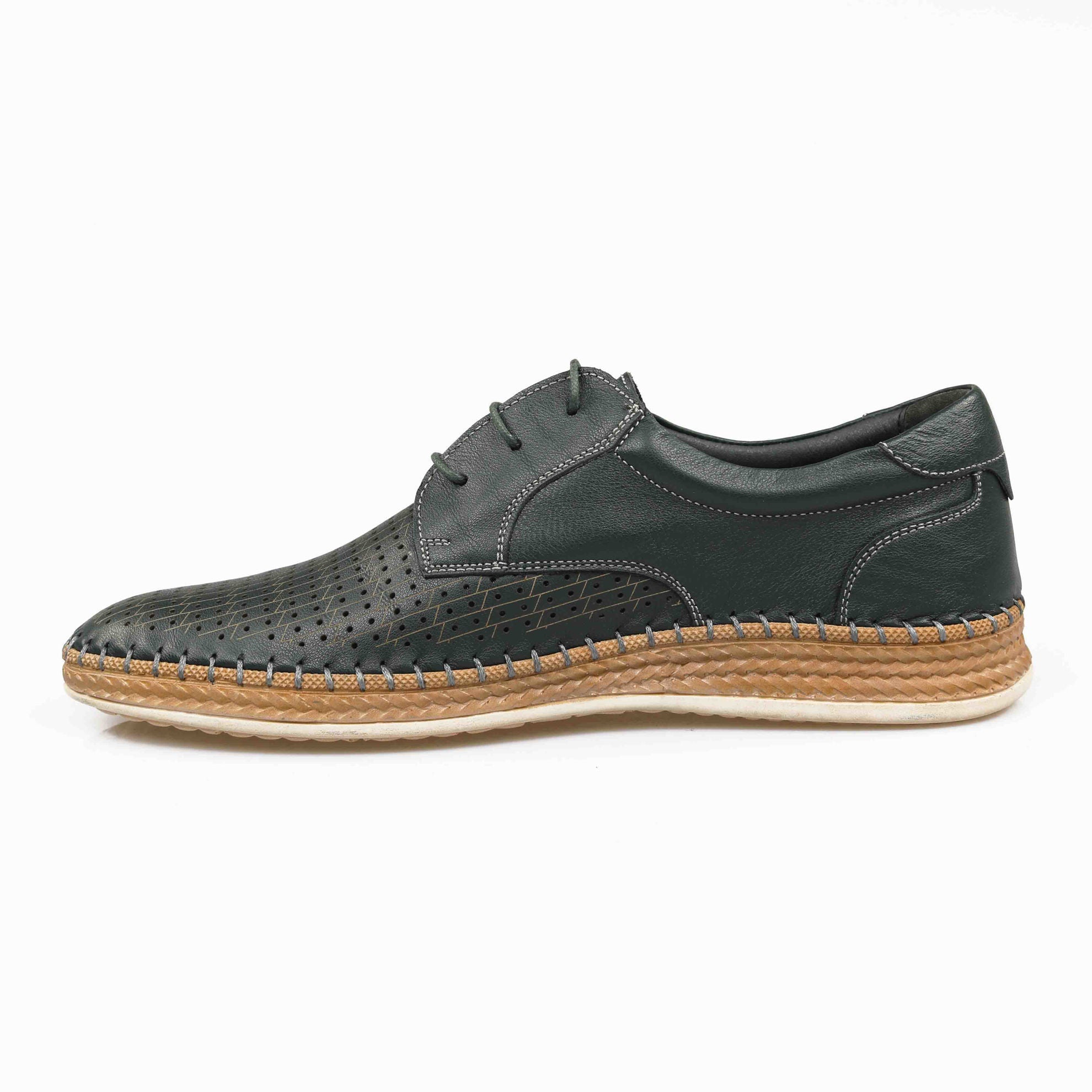 Pantofi Casual Barbati Piele Naturala 663 Verde