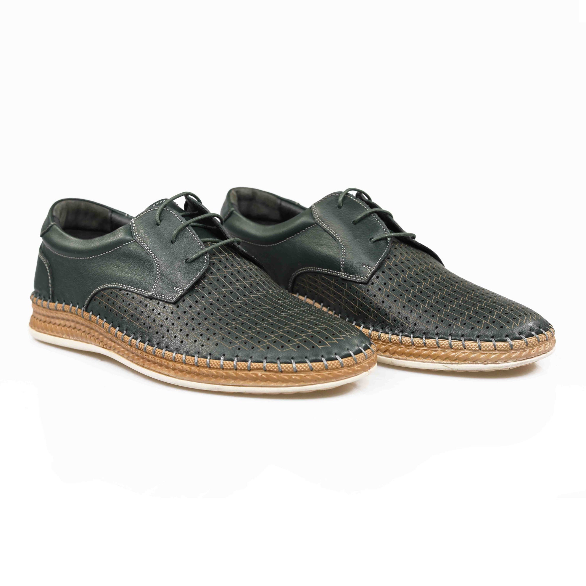 Pantofi Casual Barbati Piele Naturala 663 Verde
