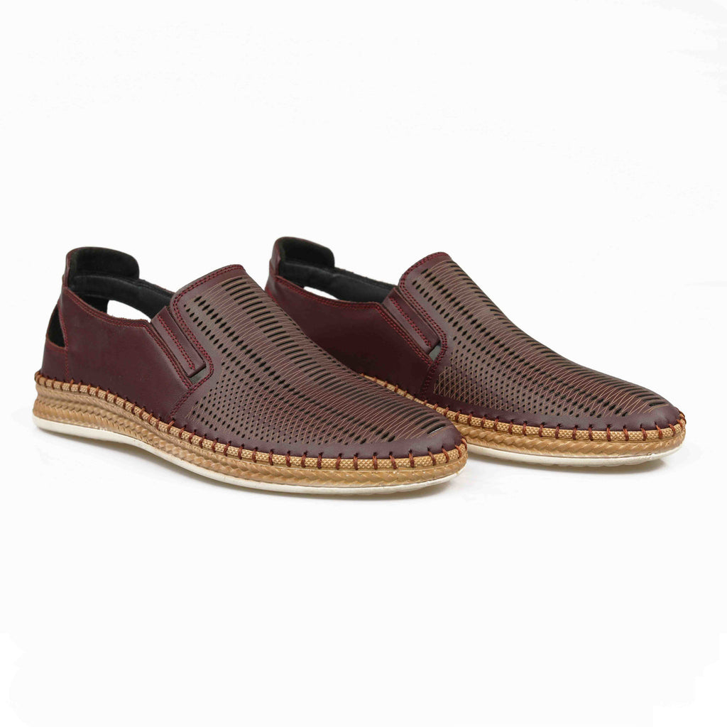 Mocasini Barbati Piele Naturala 662 Visiniu