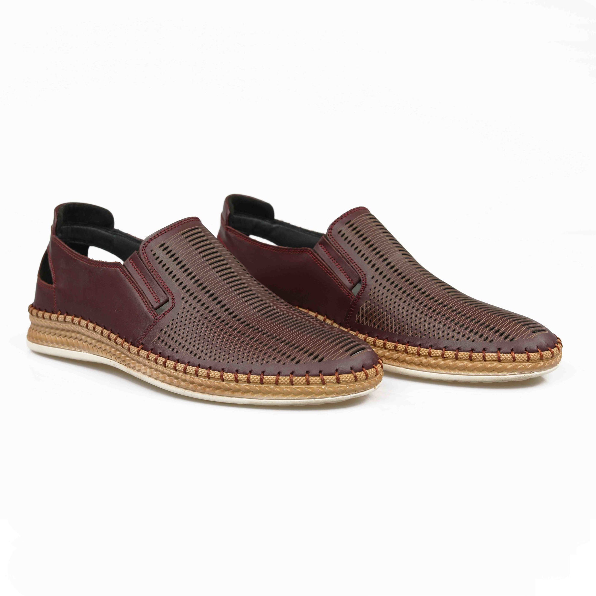 Mocasini Barbati Piele Naturala 662 Visiniu