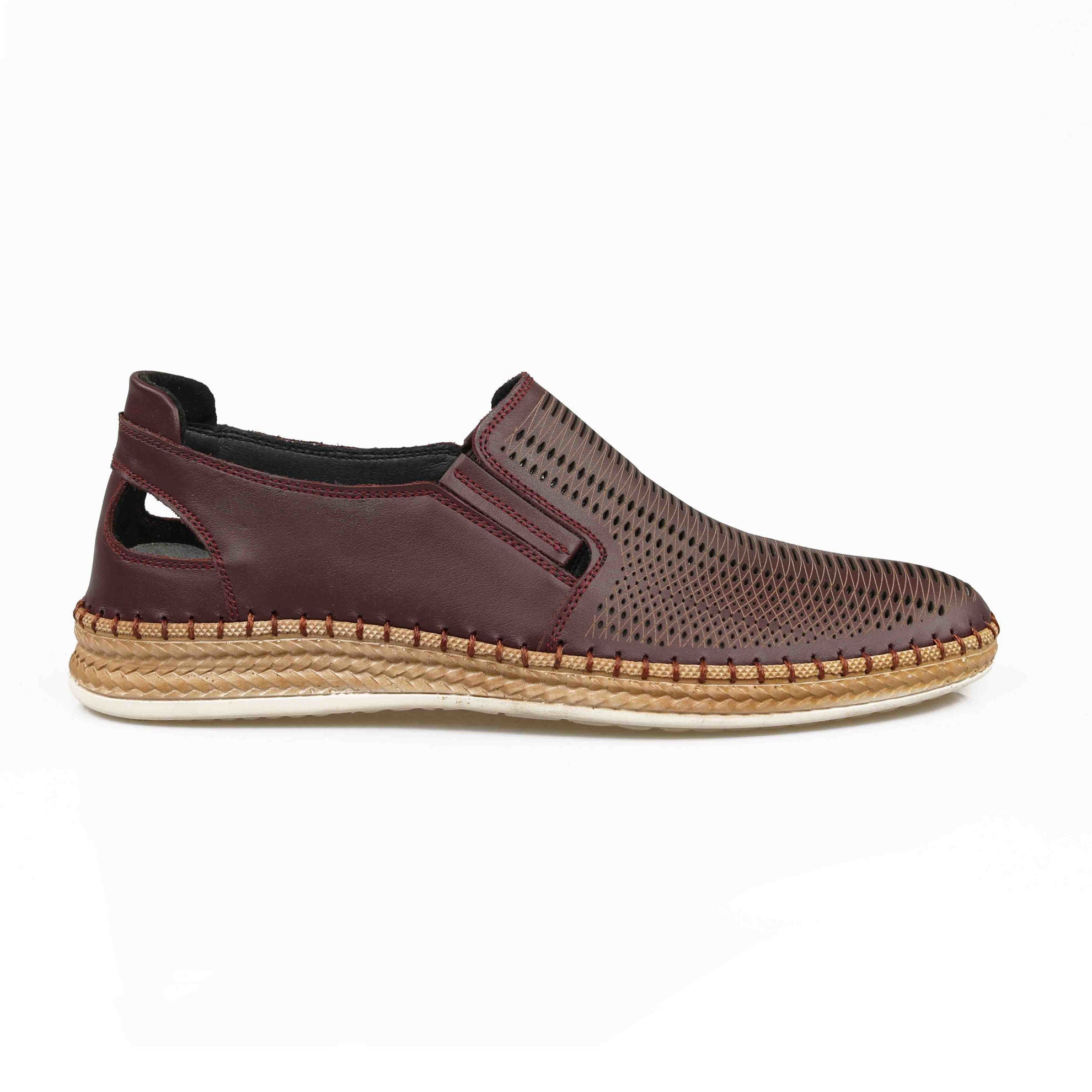 Mocasini Barbati Piele Naturala 662 Visiniu