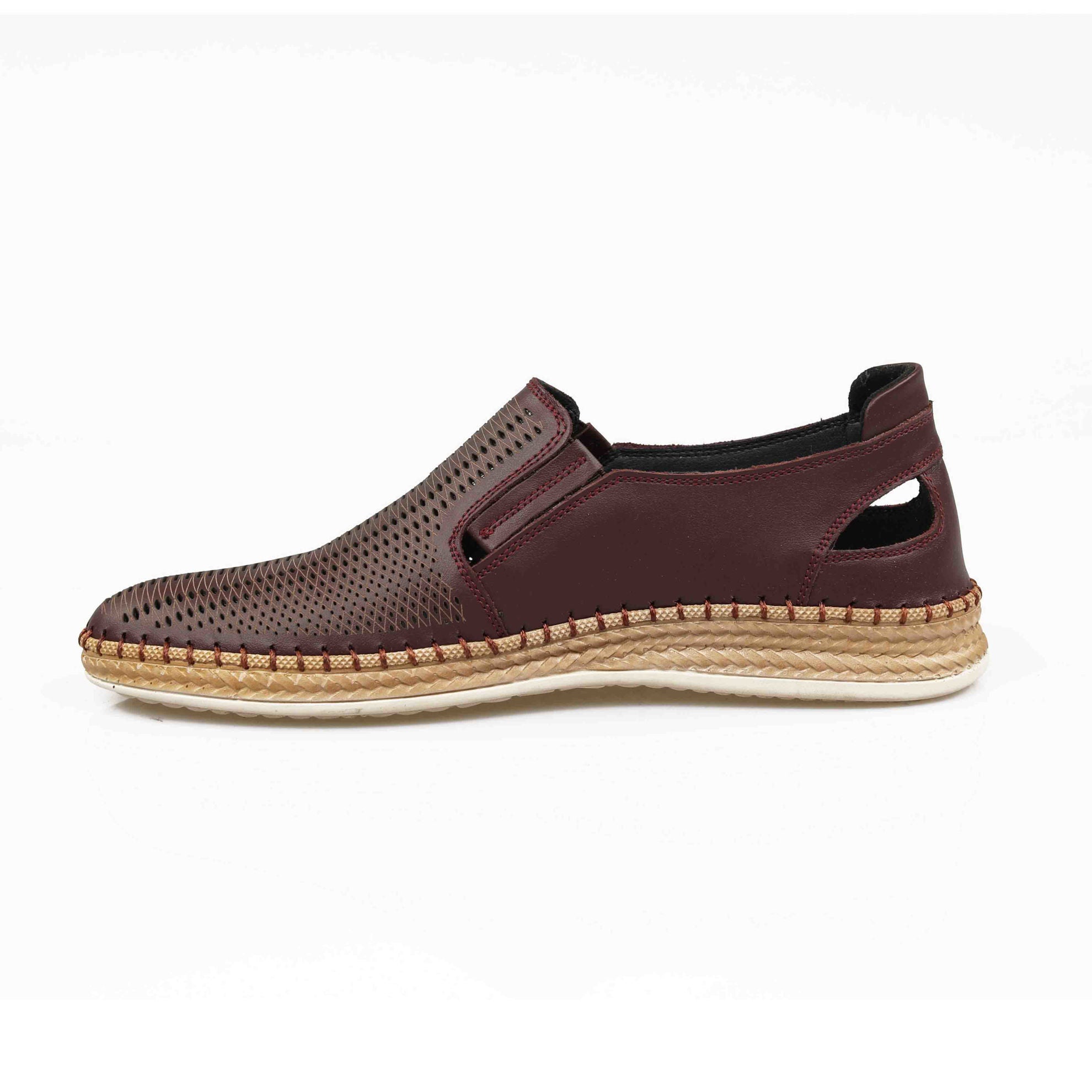 Mocasini Barbati Piele Naturala 662 Visiniu