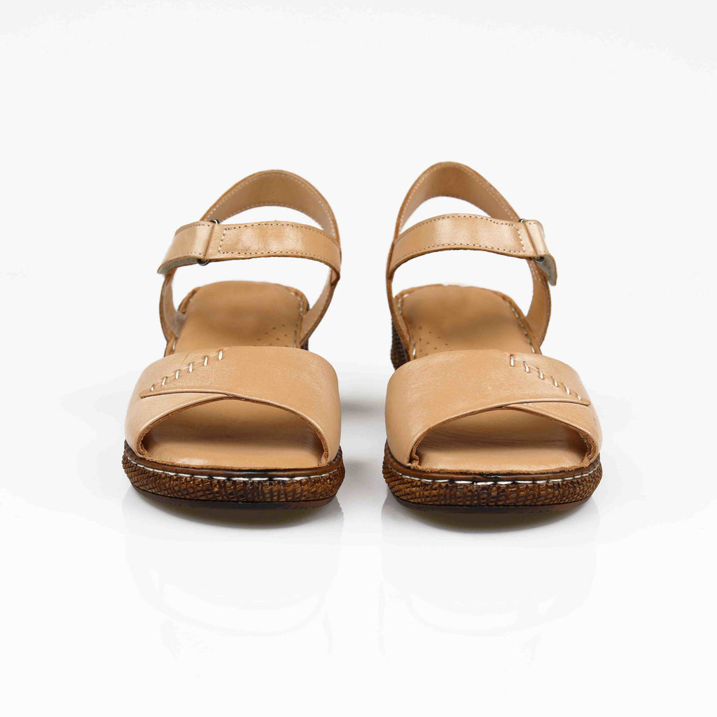 Sandale Dama Piele Naturala 221 Culoare Bej