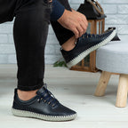 Pantofi Casual Barbati Piele Naturala 691 Blue
