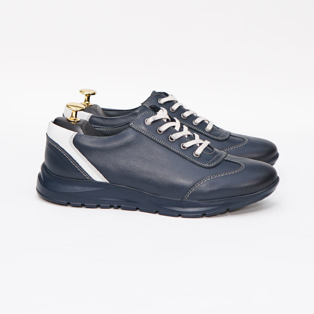 Pantofi Sport Barbati Piele Naturala 430 Bleumarin