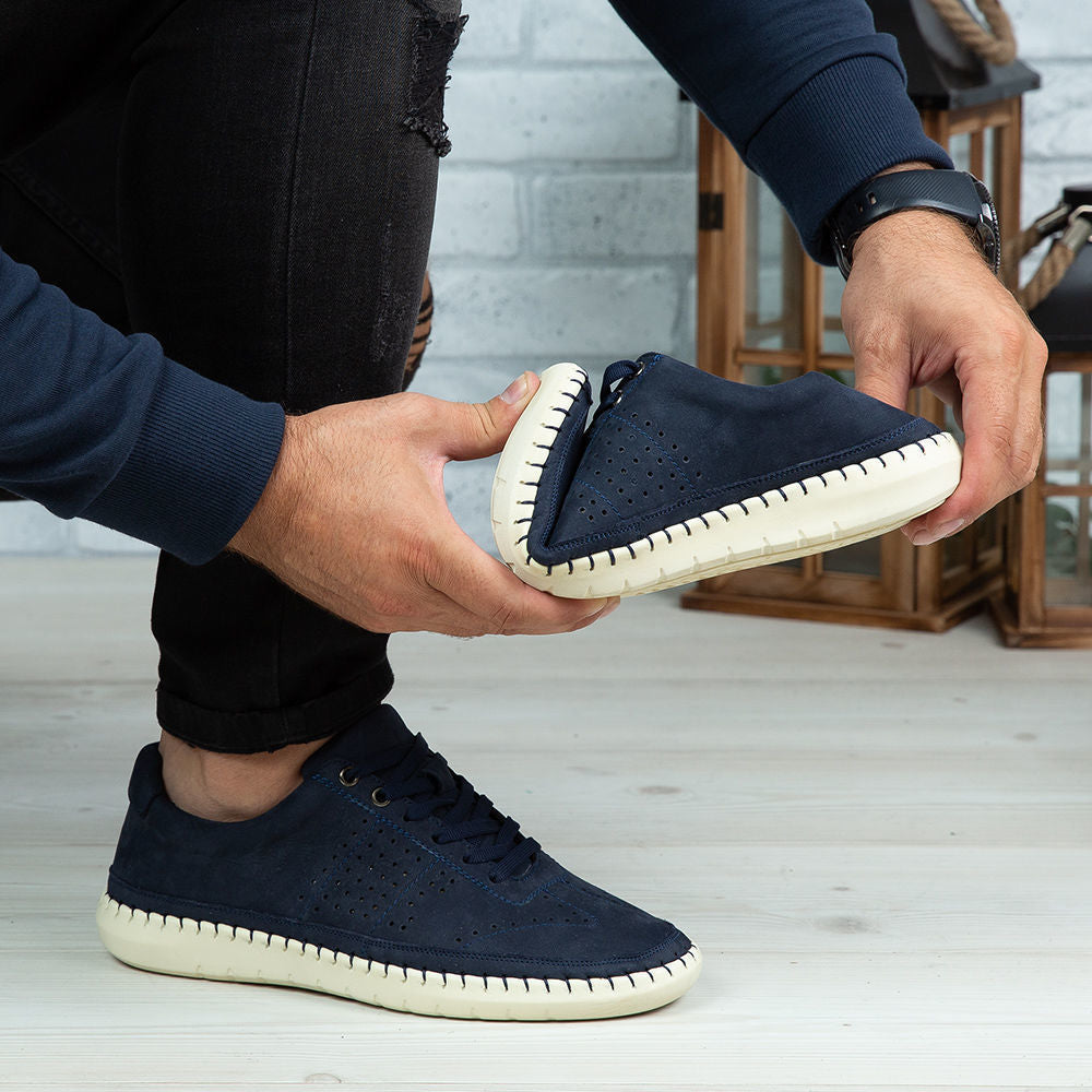 Pantofi Casual Barbati Piele Naturala 693 Blue