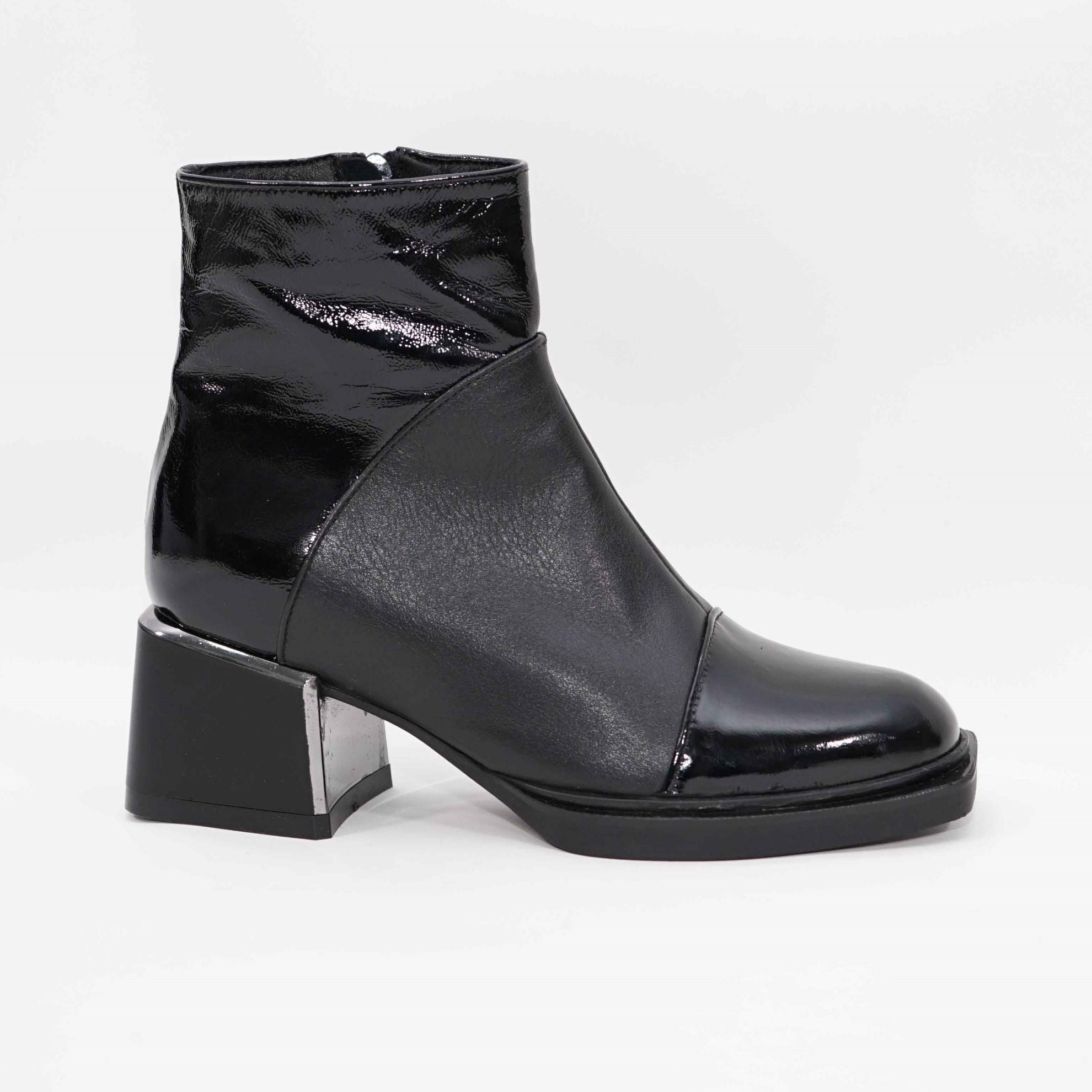 Ghete Dama Piele Naturala 760 Negru Lac