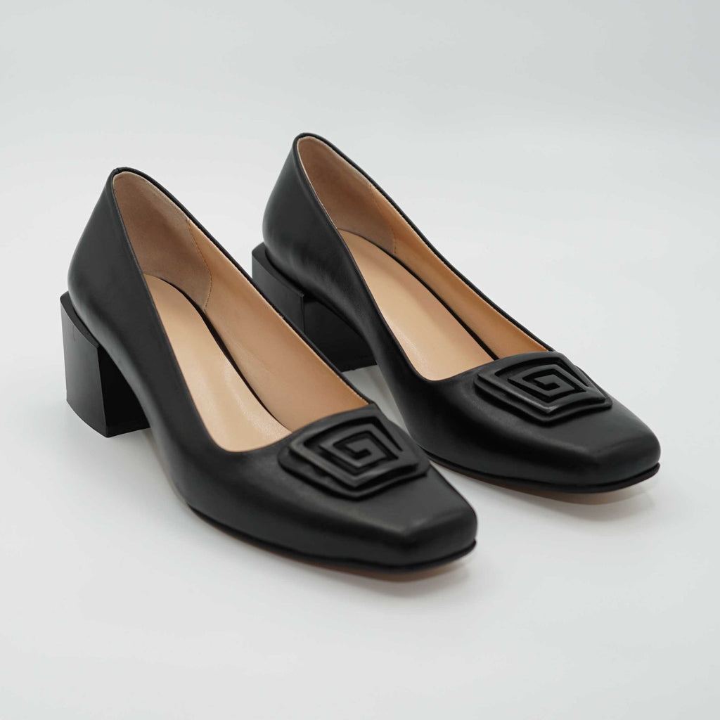 Pantofi Dms 019 Eleganti Din Piele Naturala Culoare Neagra