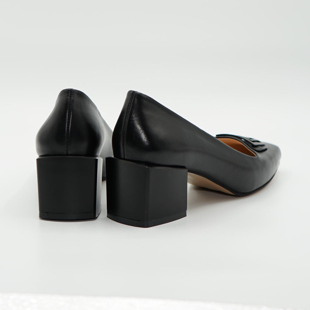 Pantofi Dms 019 Eleganti Din Piele Naturala Culoare Neagra