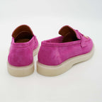 Pantofi 134 Casual Din Piele Naturala Intoarsa Culoare Magenta