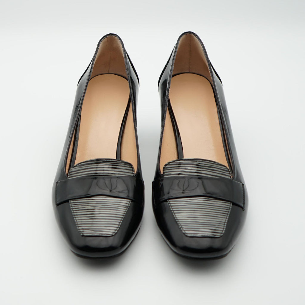 Pantofi Eleganti Din Piele Naturala Lacuita De Culoare Neagra Cod Dms 29617