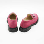 Mocasini Dama Din Piele Naturala Intoarsa Culoare Magenta 130