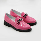 Mocasini Dama Din Piele Naturala Lacuita Magenta 149