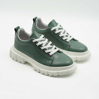 Pantofi 133 Casual Din Piele Naturala Culoare Verde