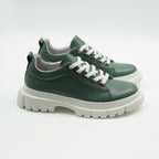 Pantofi 133 Casual Din Piele Naturala Culoare Verde