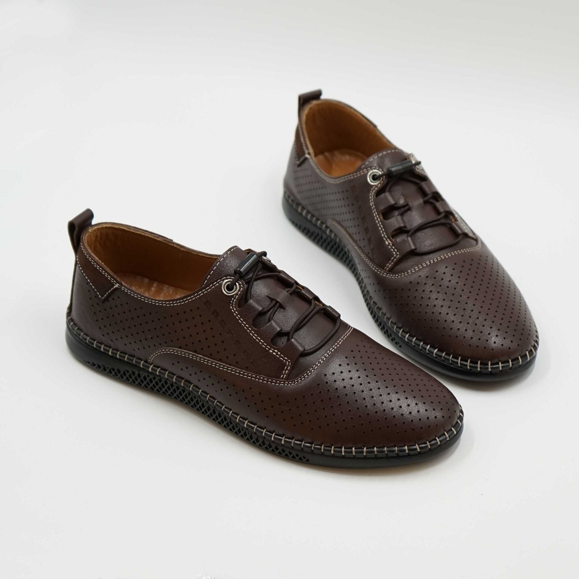 Pantofi 574 Casual Din Piele Naturala Culoare Maro