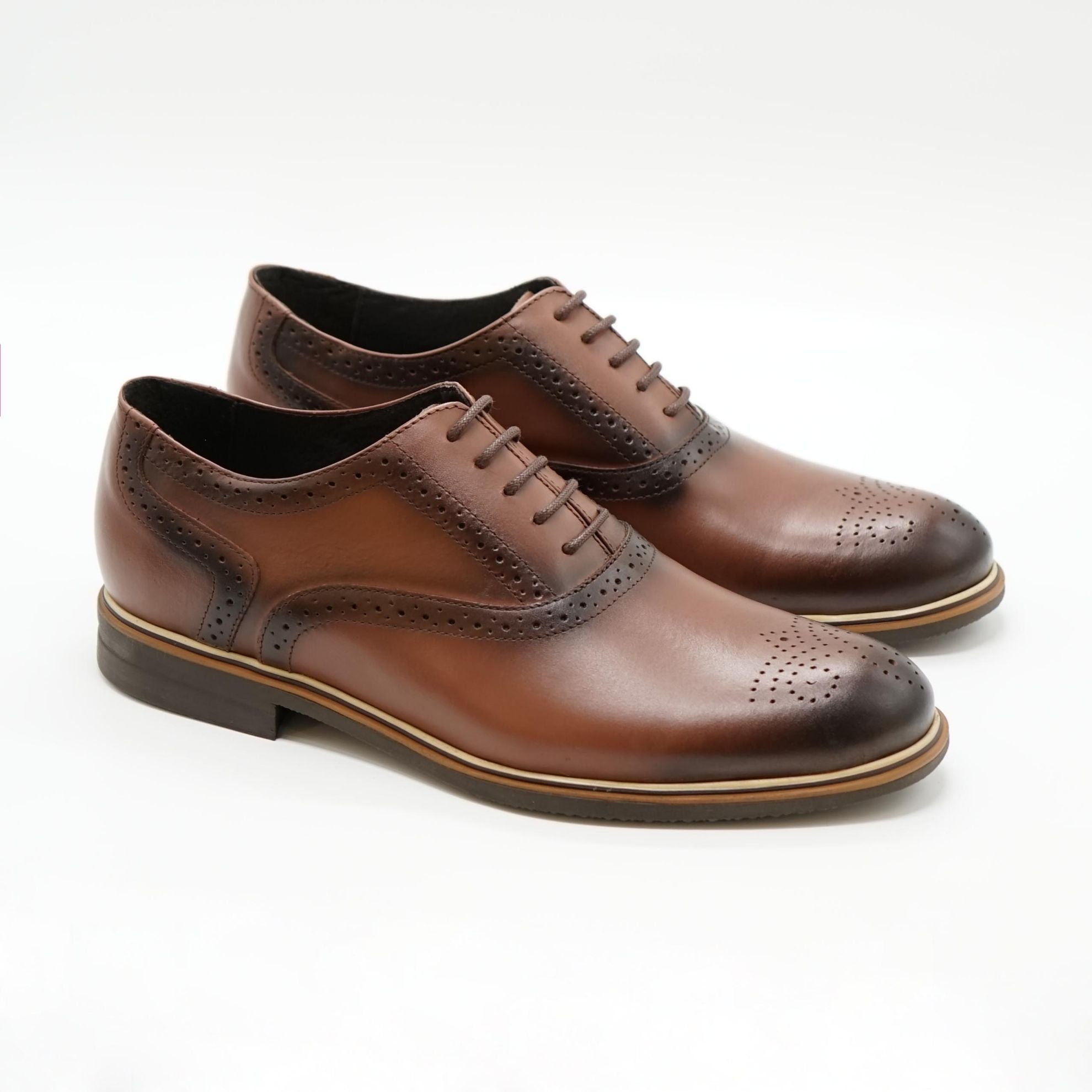 Pantofi Oxford Eleganti Din Piele Naturala Culoare Maro