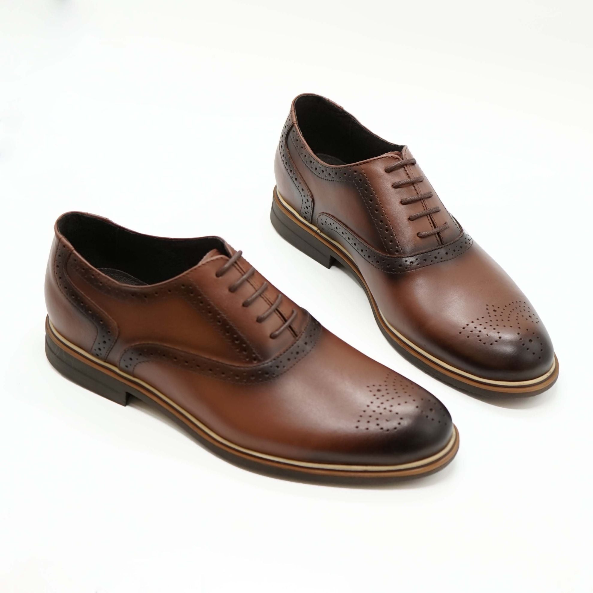 Pantofi Oxford Eleganti Din Piele Naturala Culoare Maro