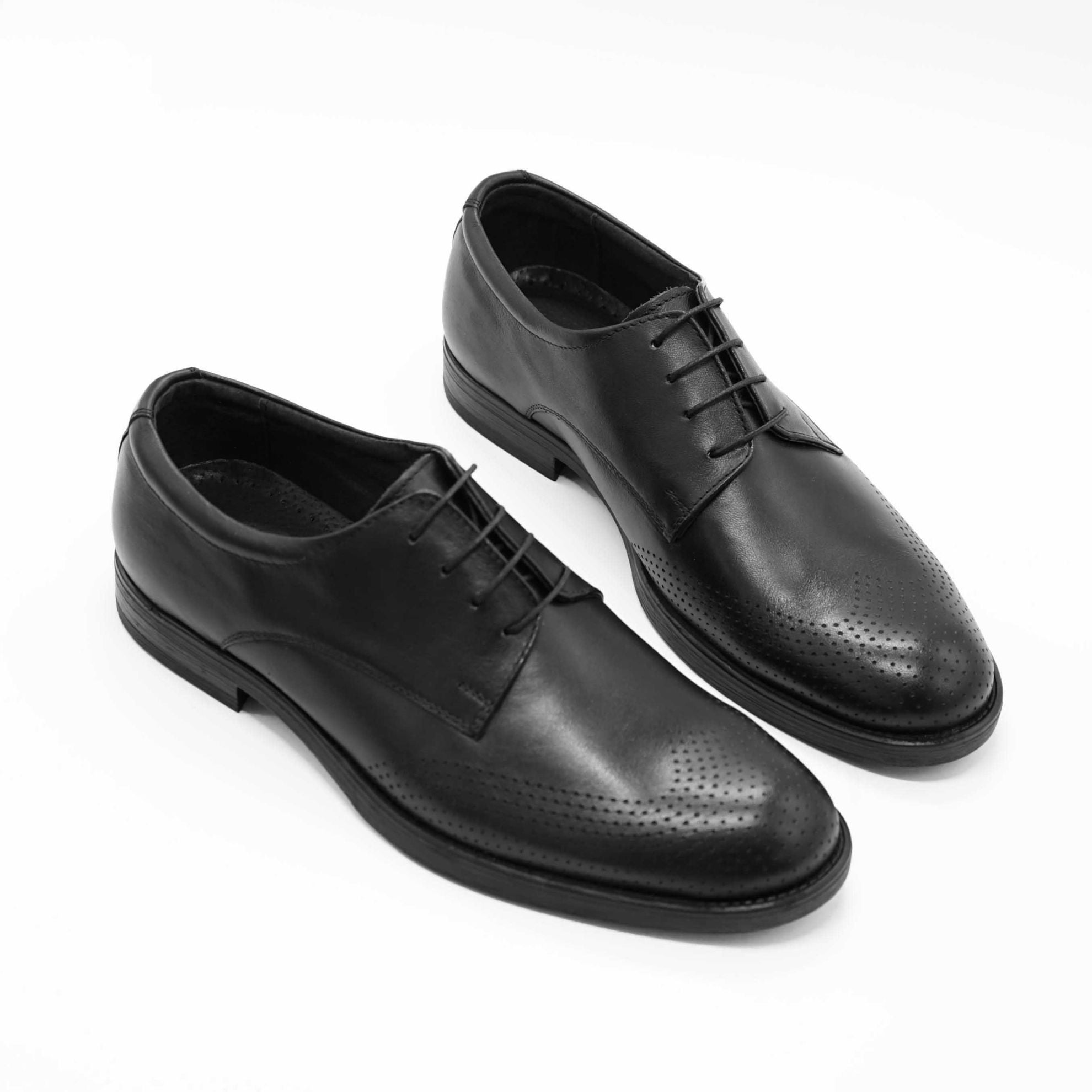Pantofi C101 Eleganti Din Piele Naturala Culoare Neagra