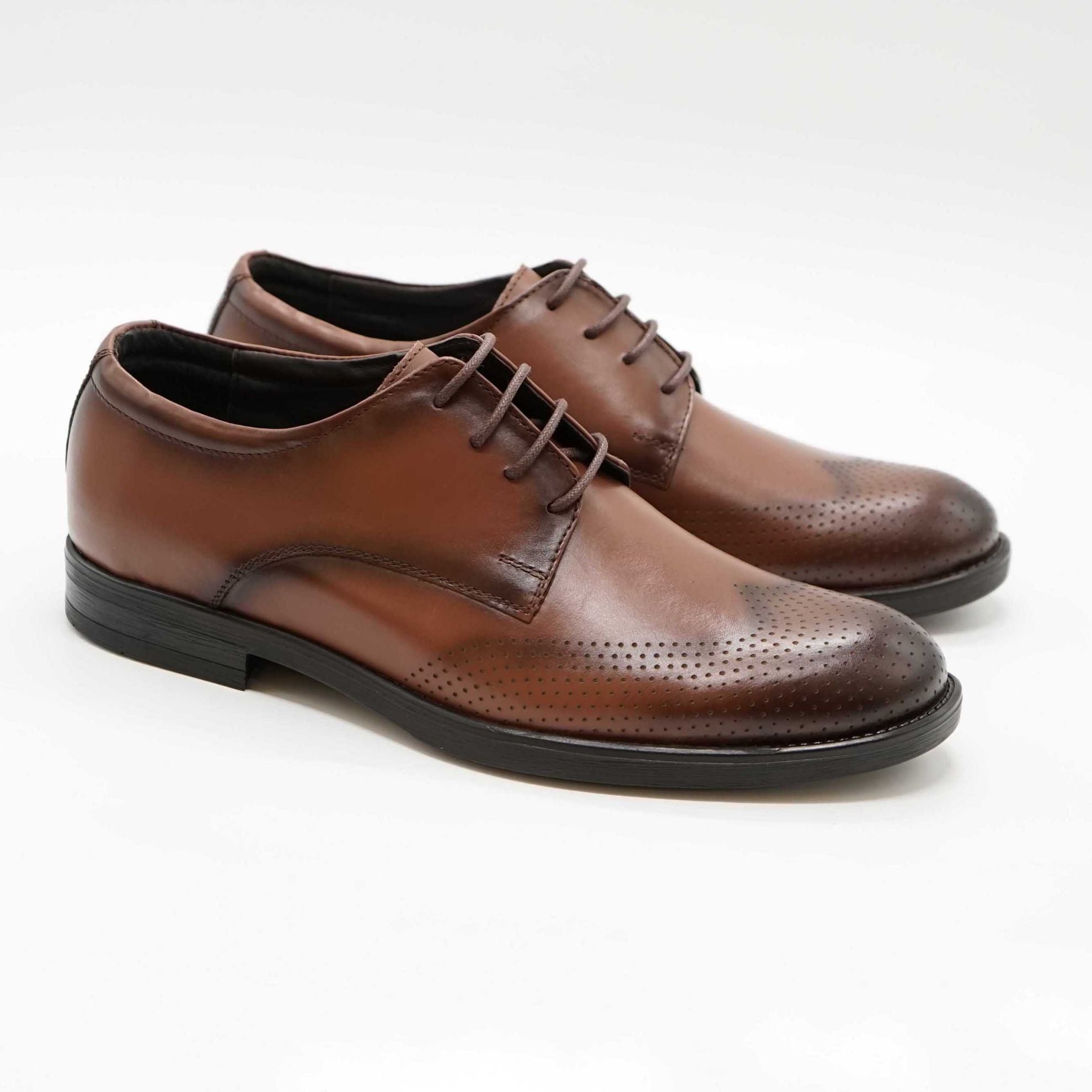 Pantofi C101 Eleganti Din Piele Naturala Culoare Maro Deschis