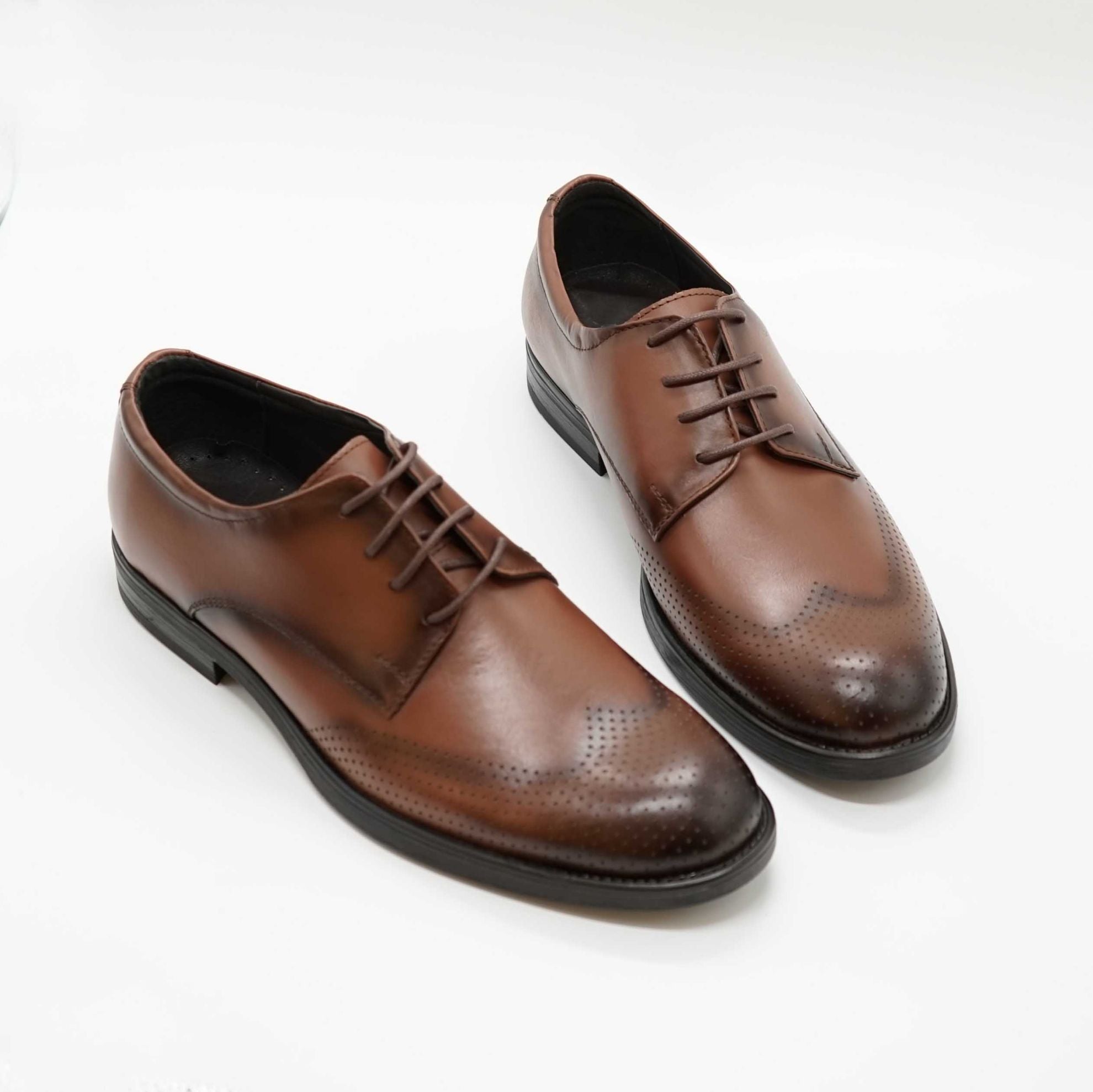 Pantofi C101 Eleganti Din Piele Naturala Culoare Maro Deschis