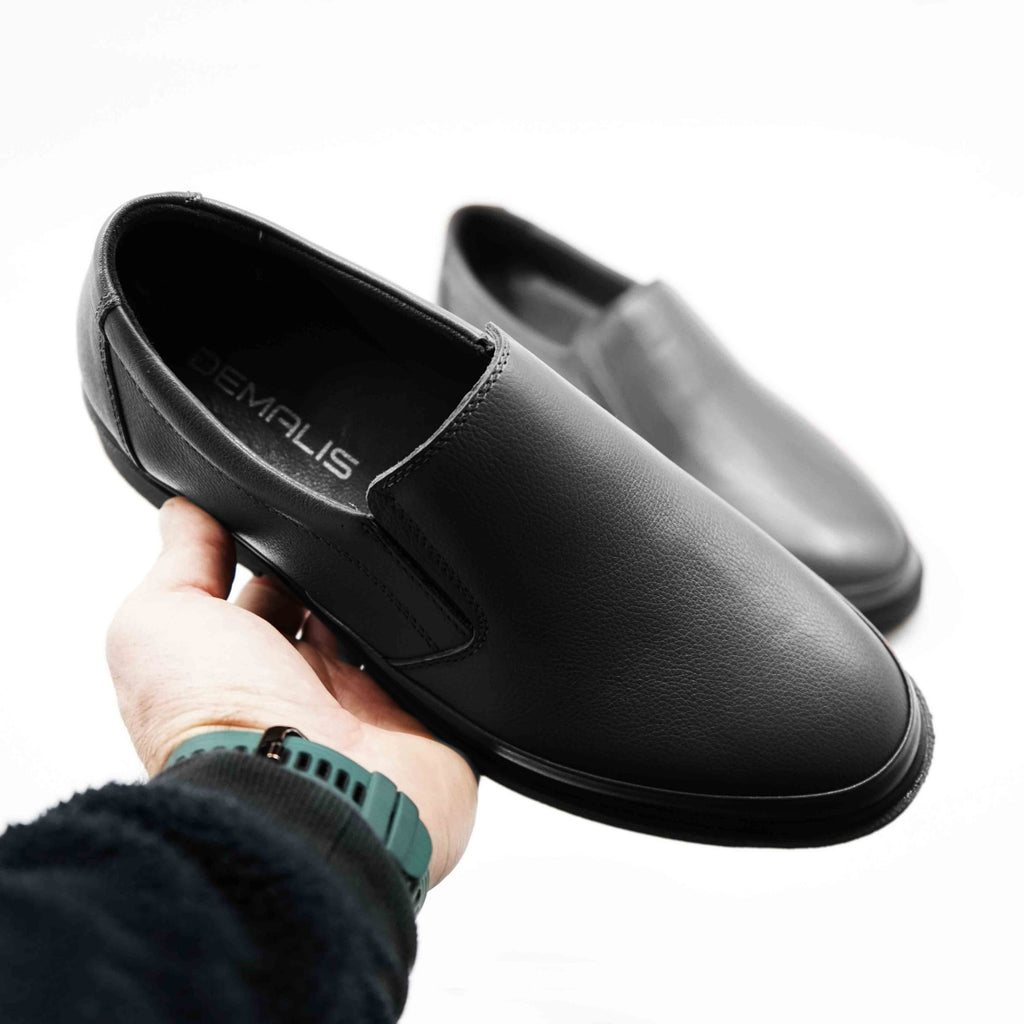 Mocasini Barbati Casual Cod 3306 Din Piele Naturala Culoare Neagra