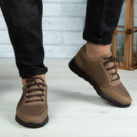 Pantofi Sport Barbati Piele Naturala 447 Bej