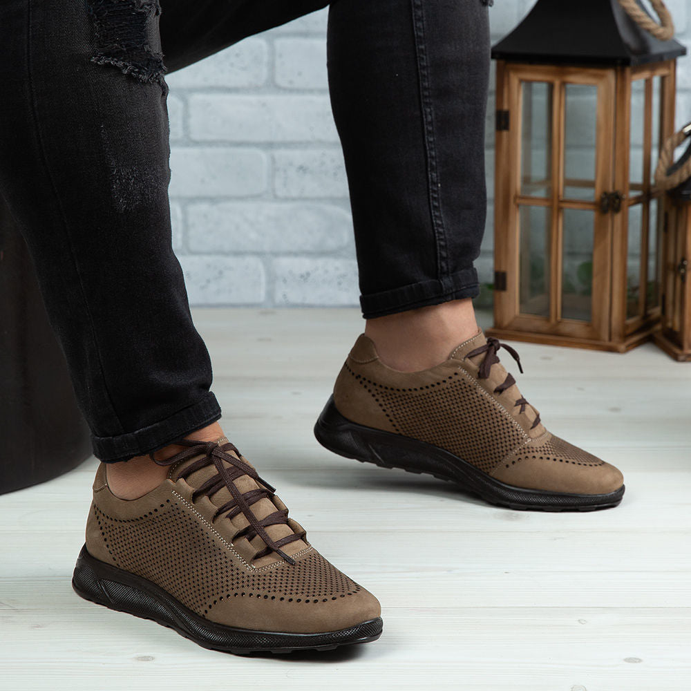 Pantofi Sport Barbati Piele Naturala 447 Bej