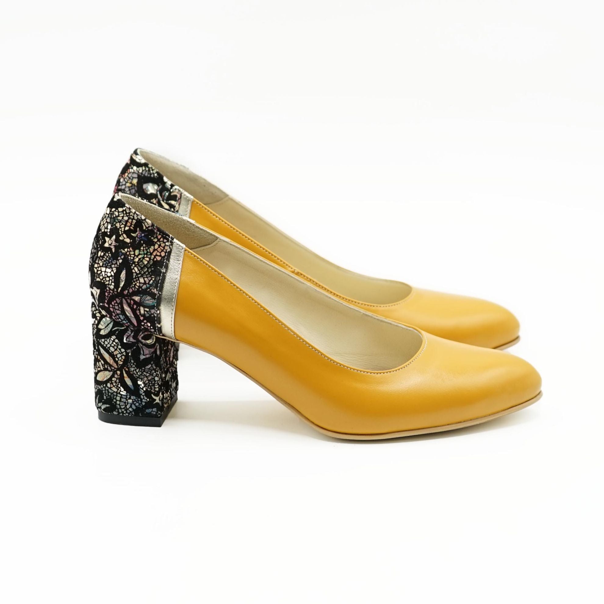 Pantofi 1206 Eleganti Din Piele Naturala Culoare Galben