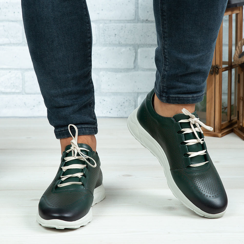 Pantofi Sport Barbati Piele Naturala 447 S Verde Ta