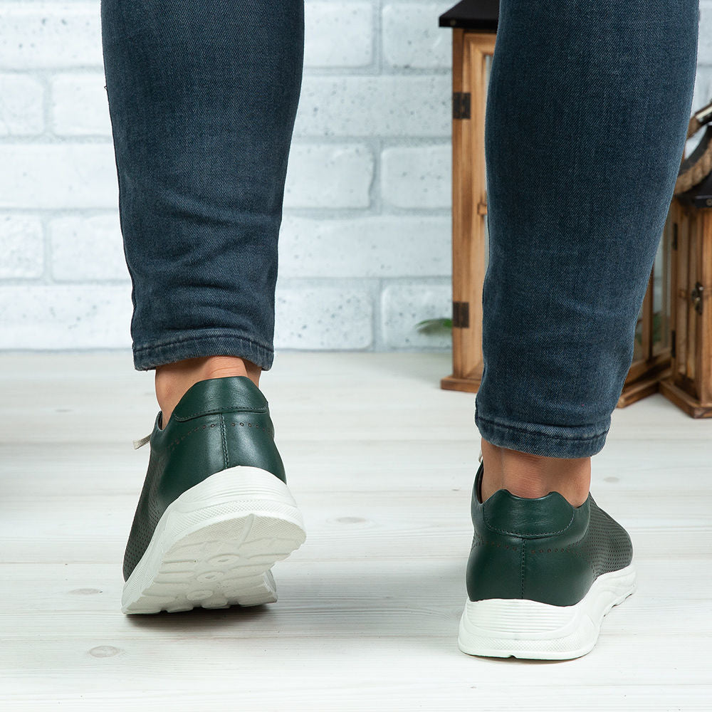 Pantofi Sport Barbati Piele Naturala 447 S Verde Ta