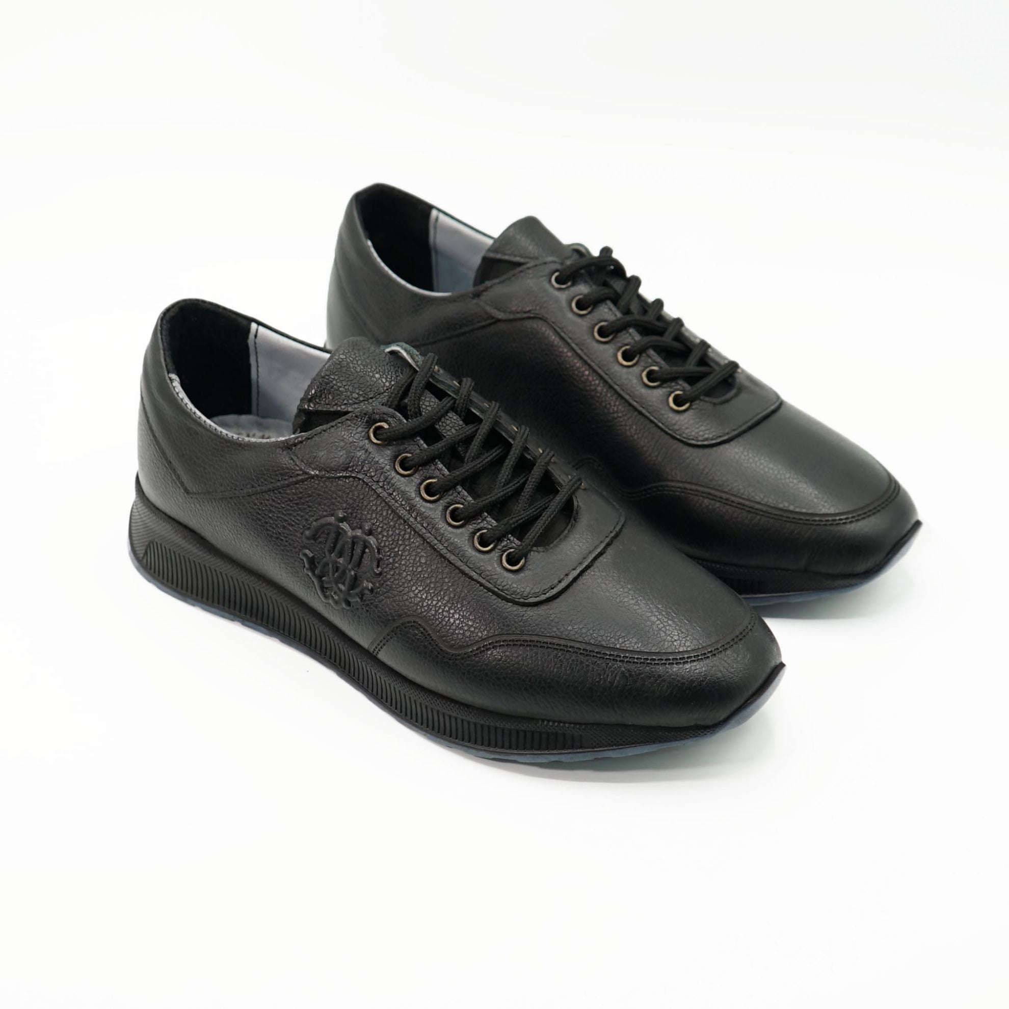 Pantofi Sport Barbati Piele Naturala 4855 Negru