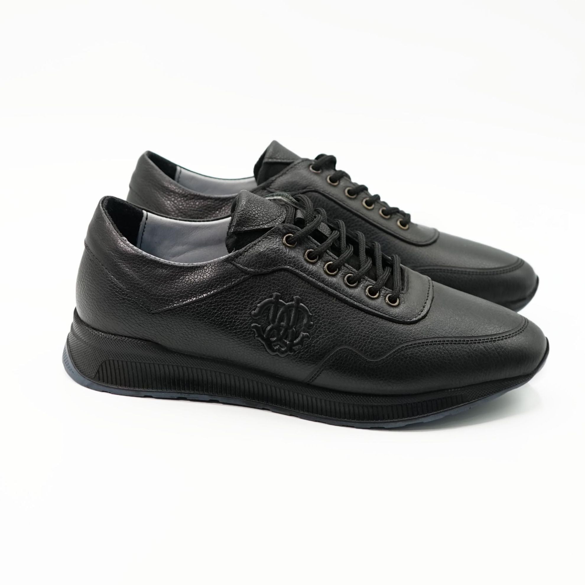 Pantofi Sport Barbati Piele Naturala 4855 Negru